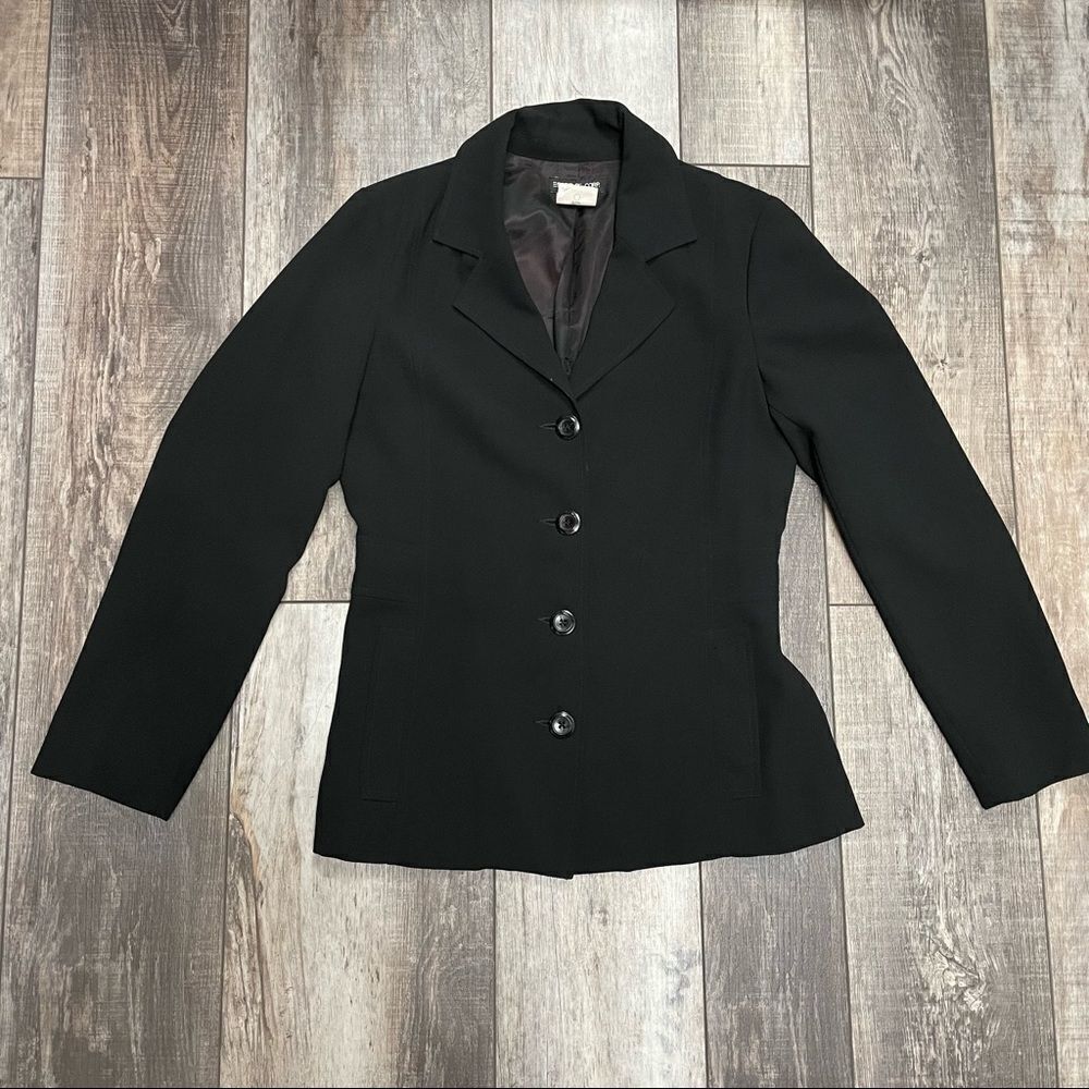 Vintage Esprit De Corp Black 4 Button Blazer With Pockets Size 1/2